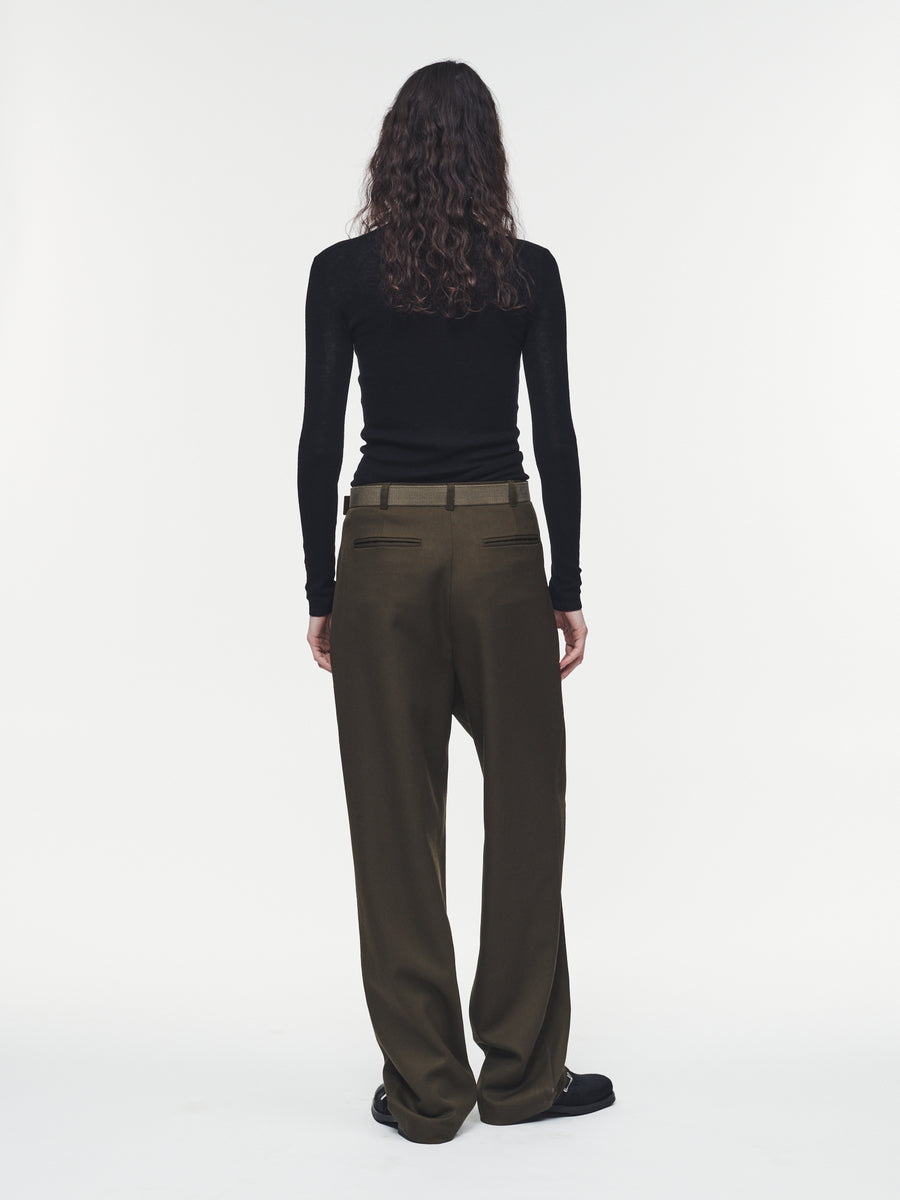 Slouchy Trouser in Army