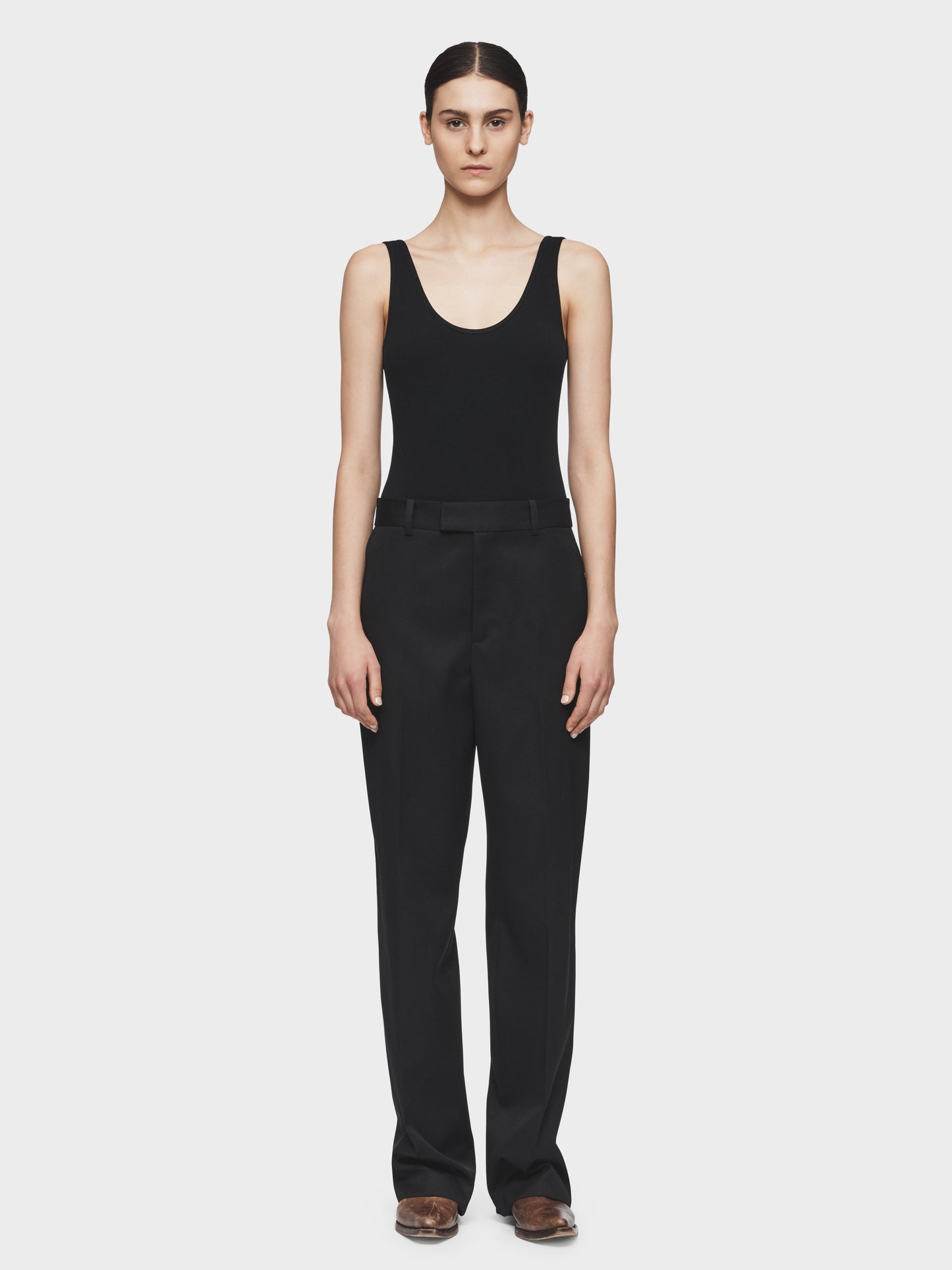 Structured Oversized Trouser in Black