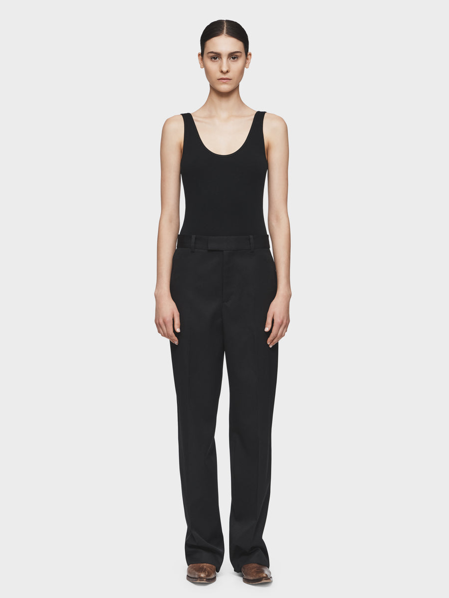 Black straight women's trousers 3/4 black, Trousers \ Spodnie 3/4 damskie, Producent odzieży damskiej – duże rozmiary, do7XL