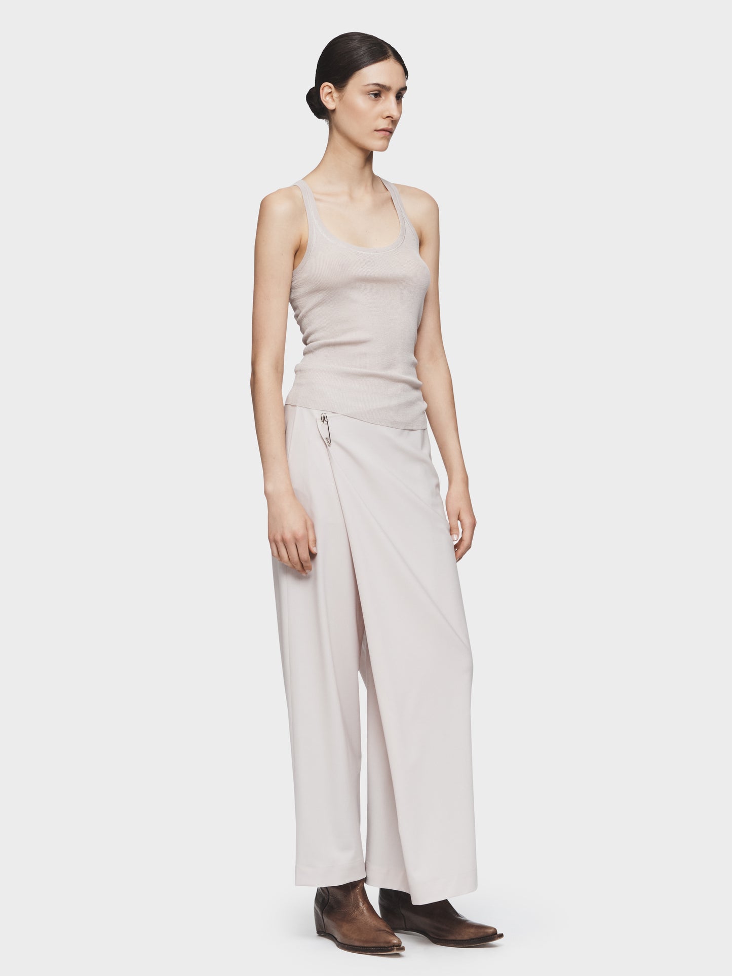 Tailored Wrap Pant in Bone