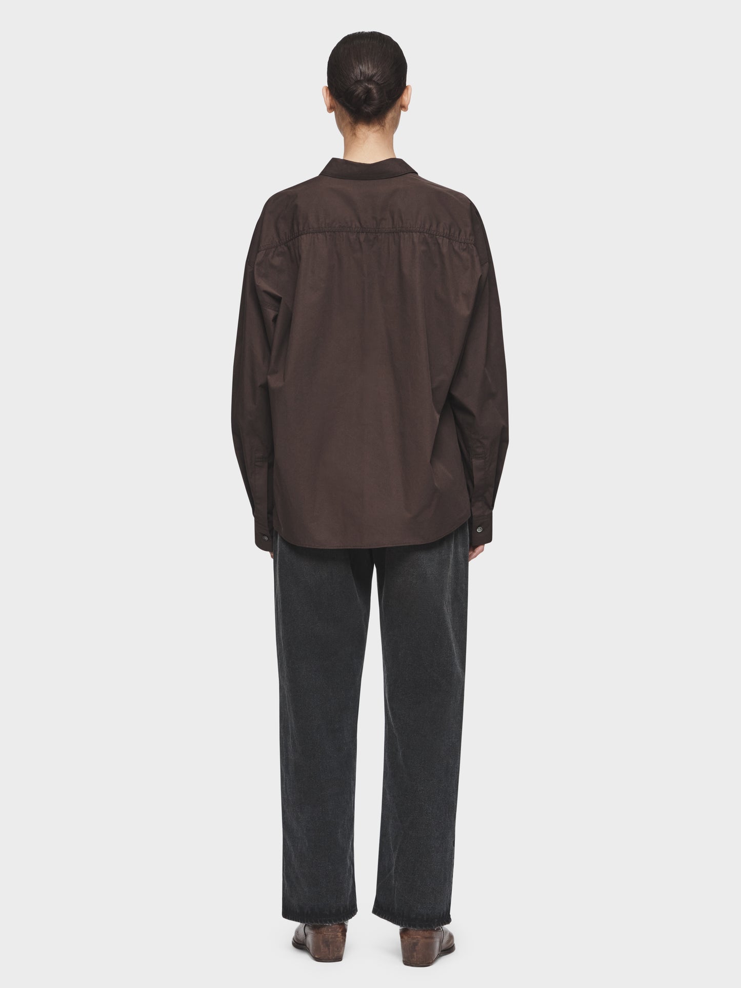 Wide Jean in Black Brown
