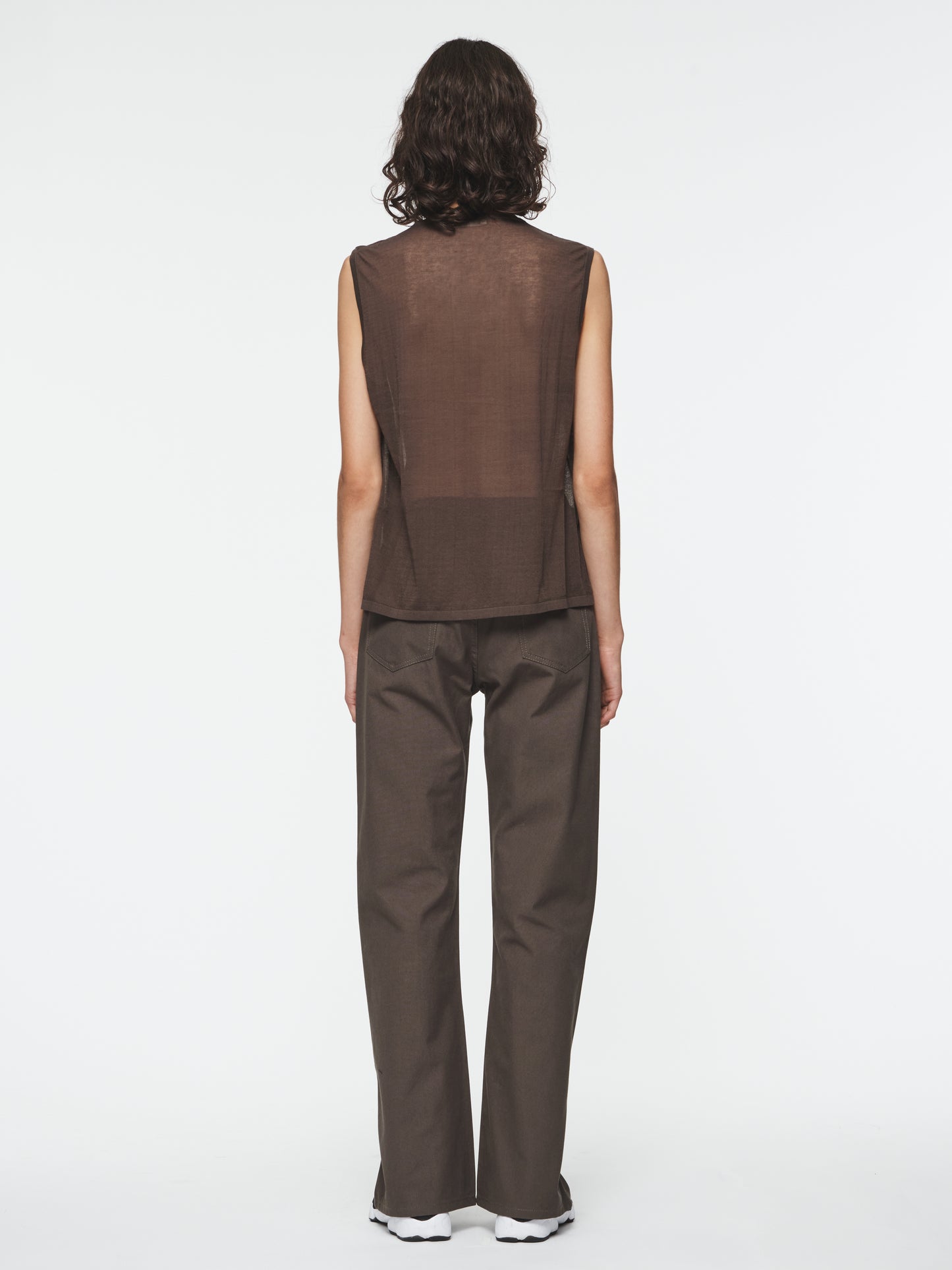 Sheer Muscle Tank in Bark