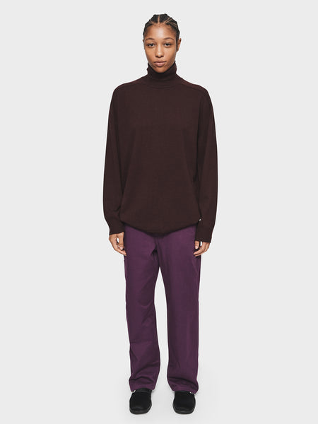 Slouchy Turtleneck in Chocolate