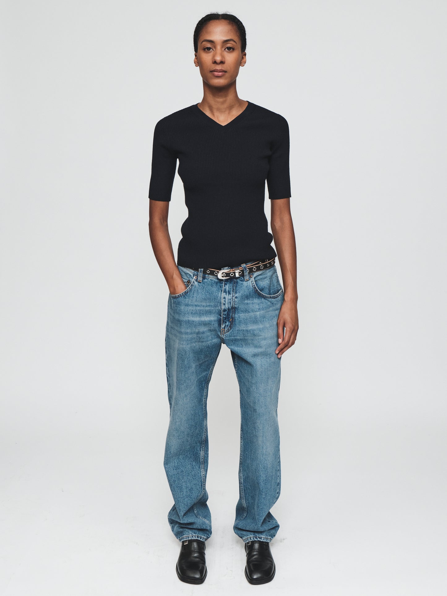 Pitched Baggy in Americana Blue