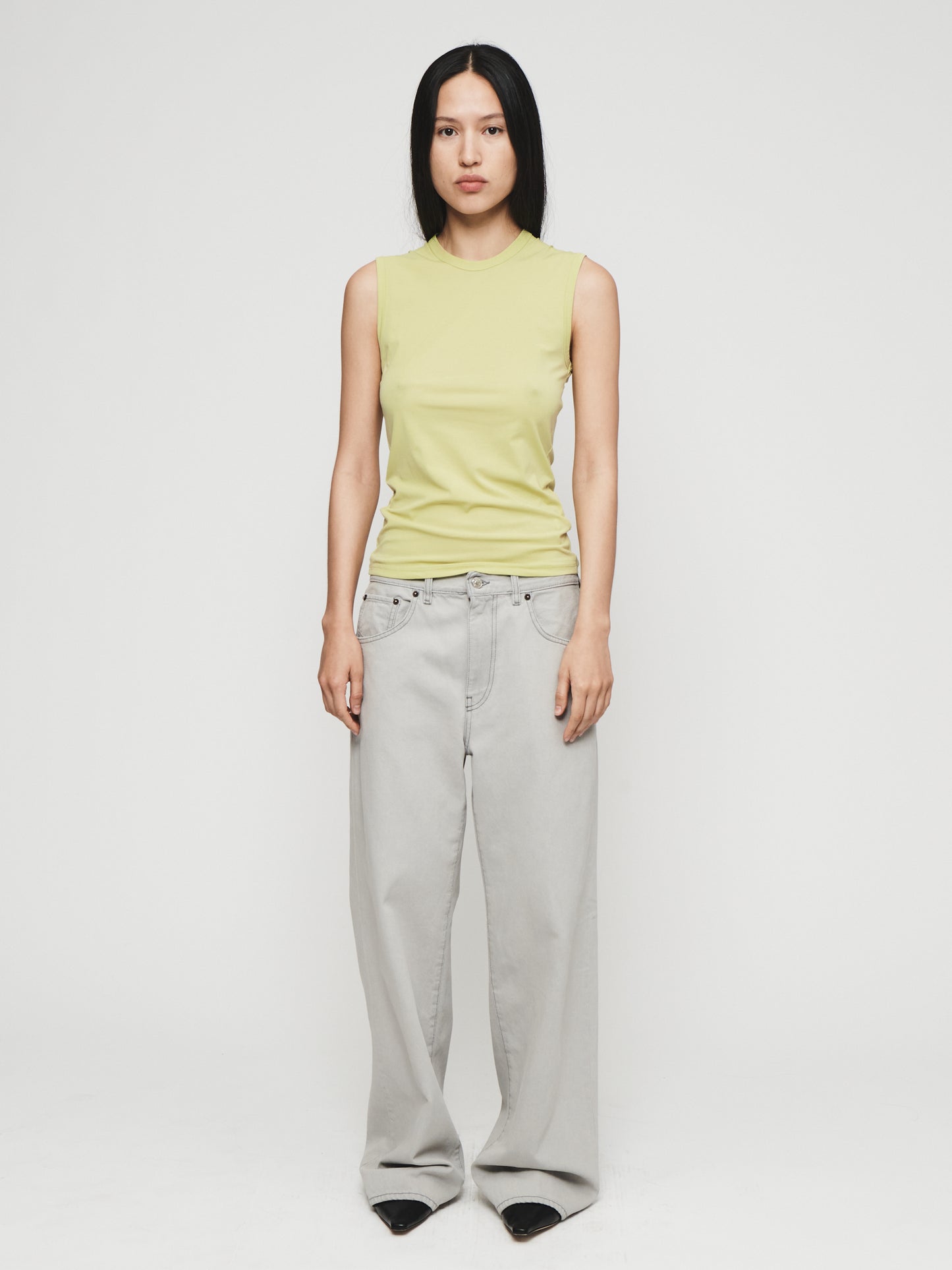 Wide Jean in Superlight Grey