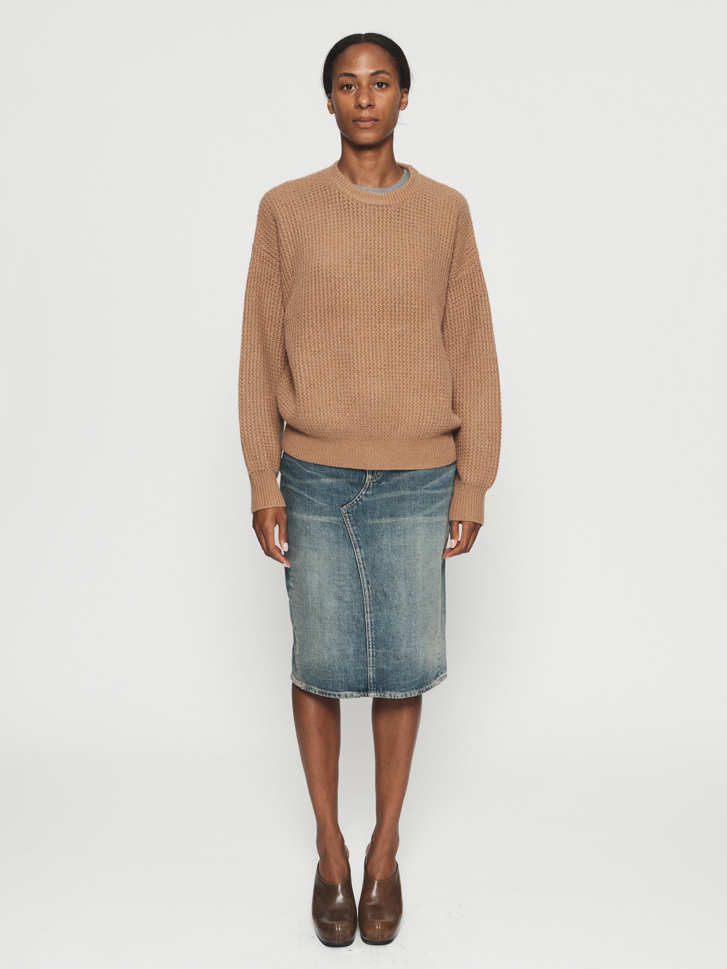 Military Mesh Crew Camel
