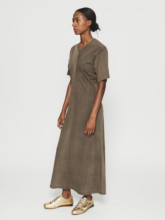 Sunbleached Draped Dress Army