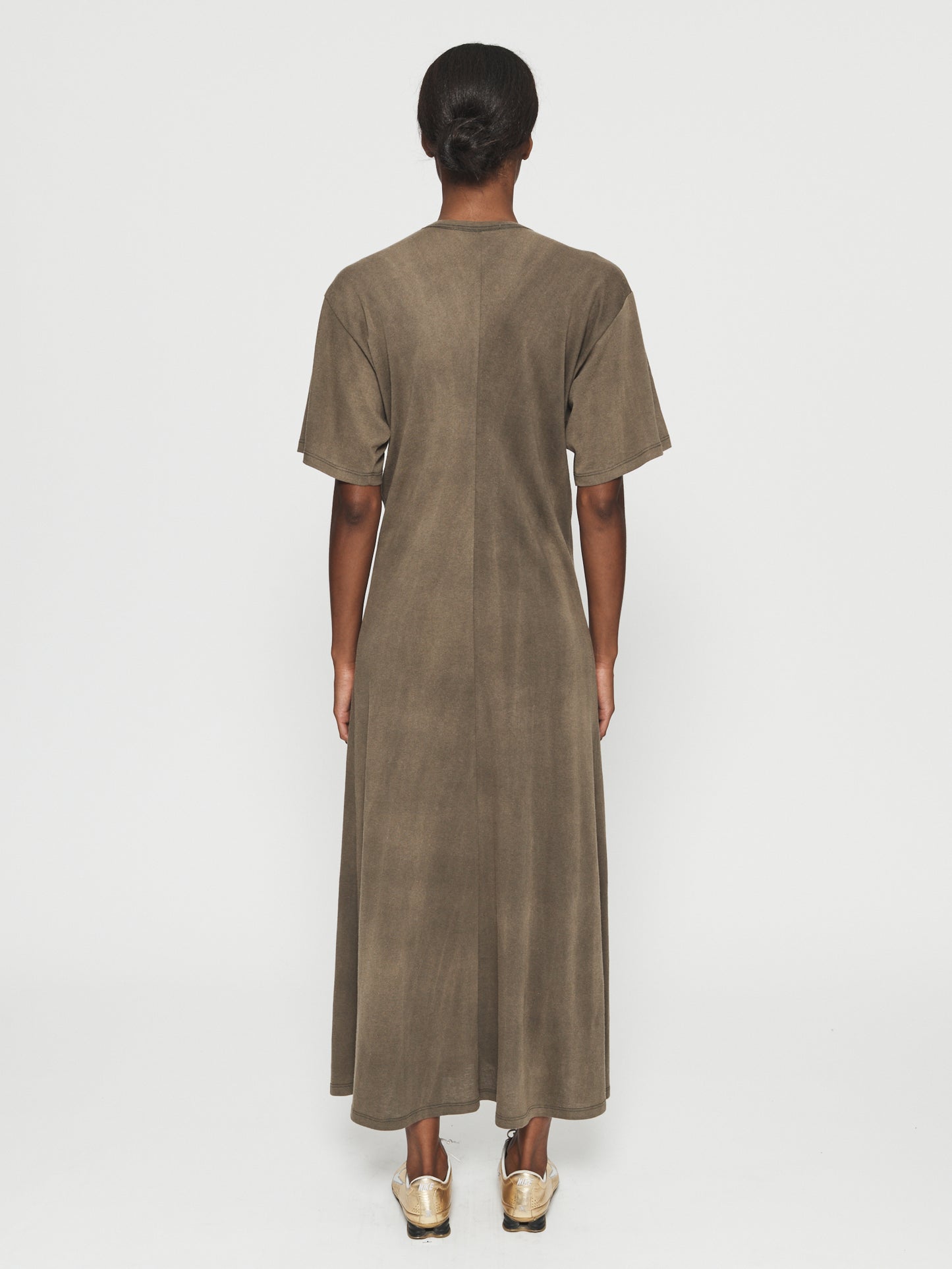 Sunbleached Draped Dress Army