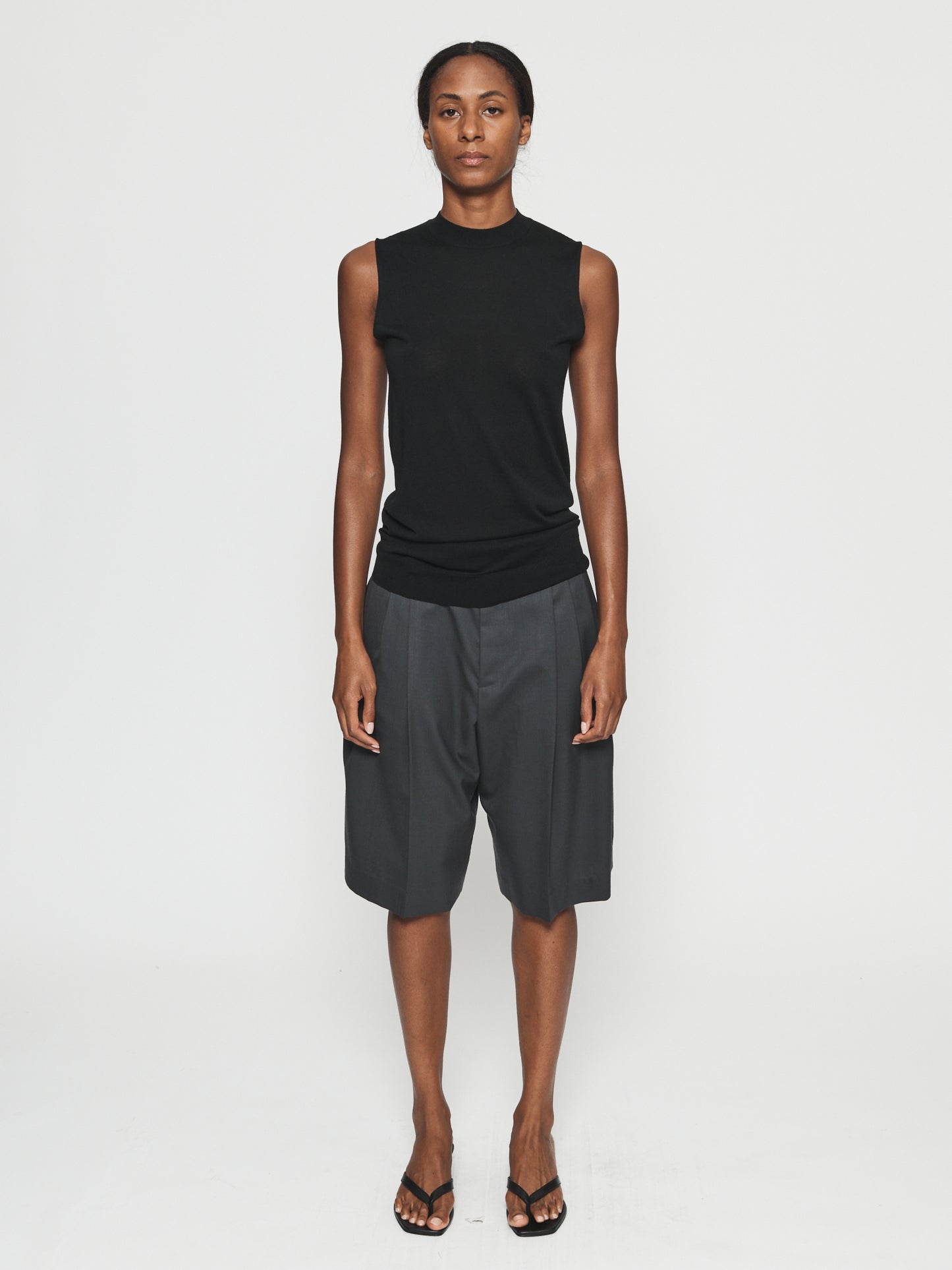 Sleeveless Mock Black