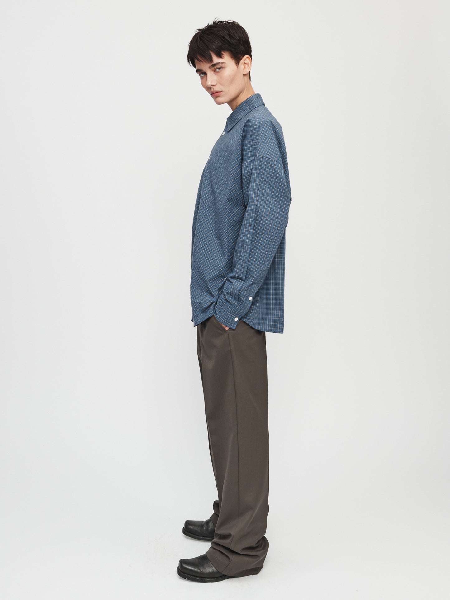 New Uniform Shirt in Blue Plaid