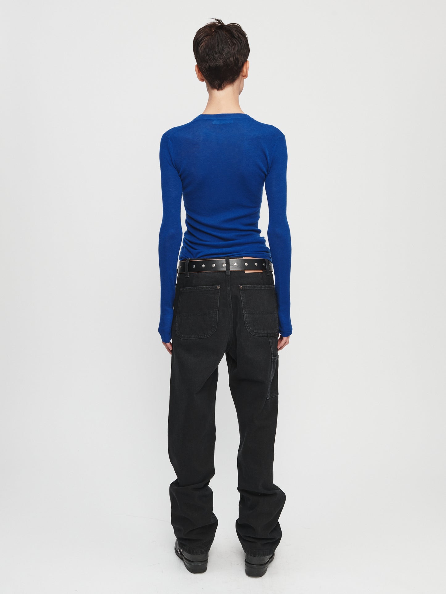 Double-Knee Jean in Spider Black
