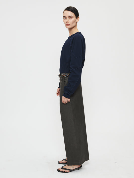 Cropped Roomy Trouser Cement