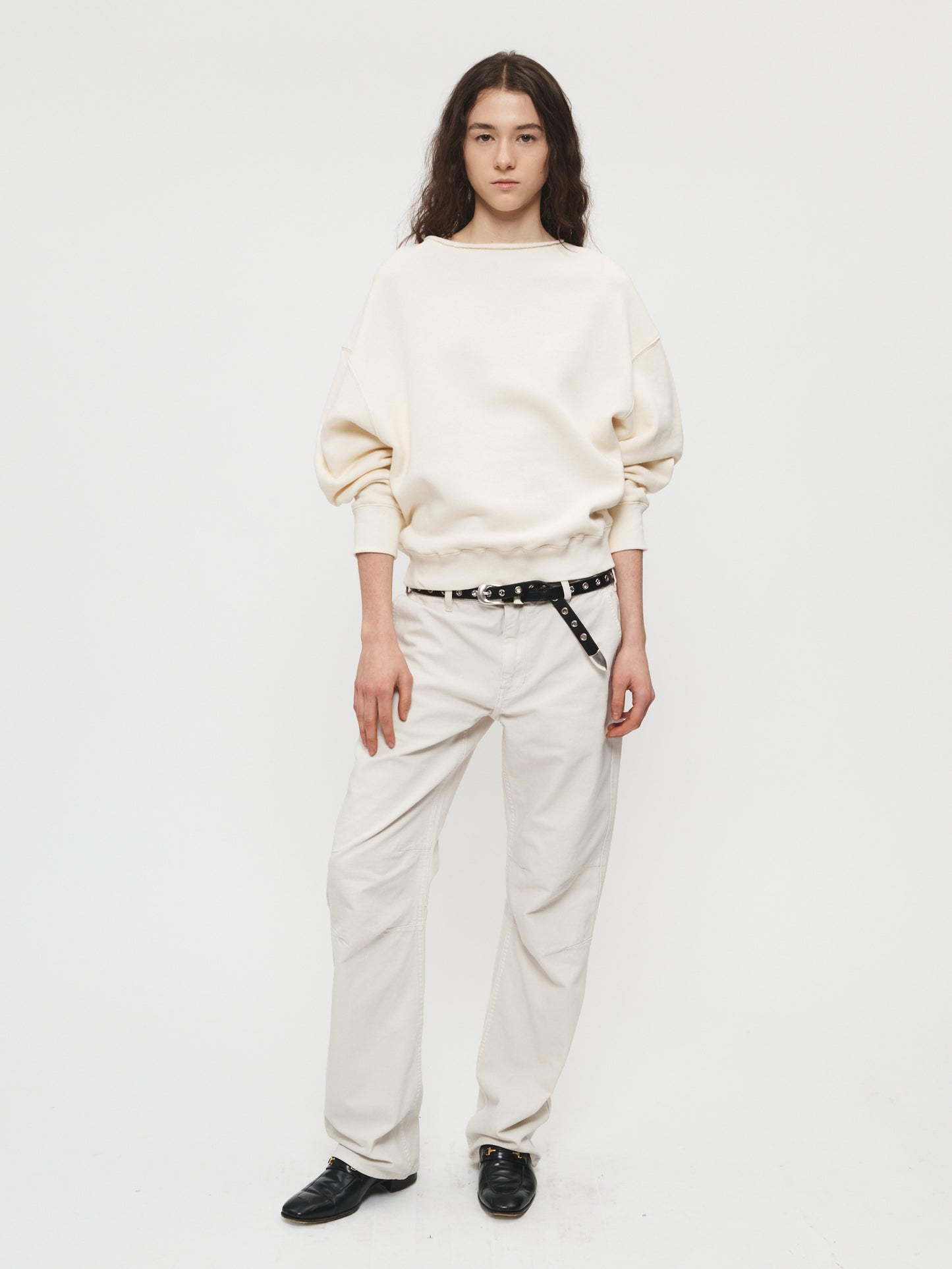 Knee Dart Trouser in Ivory