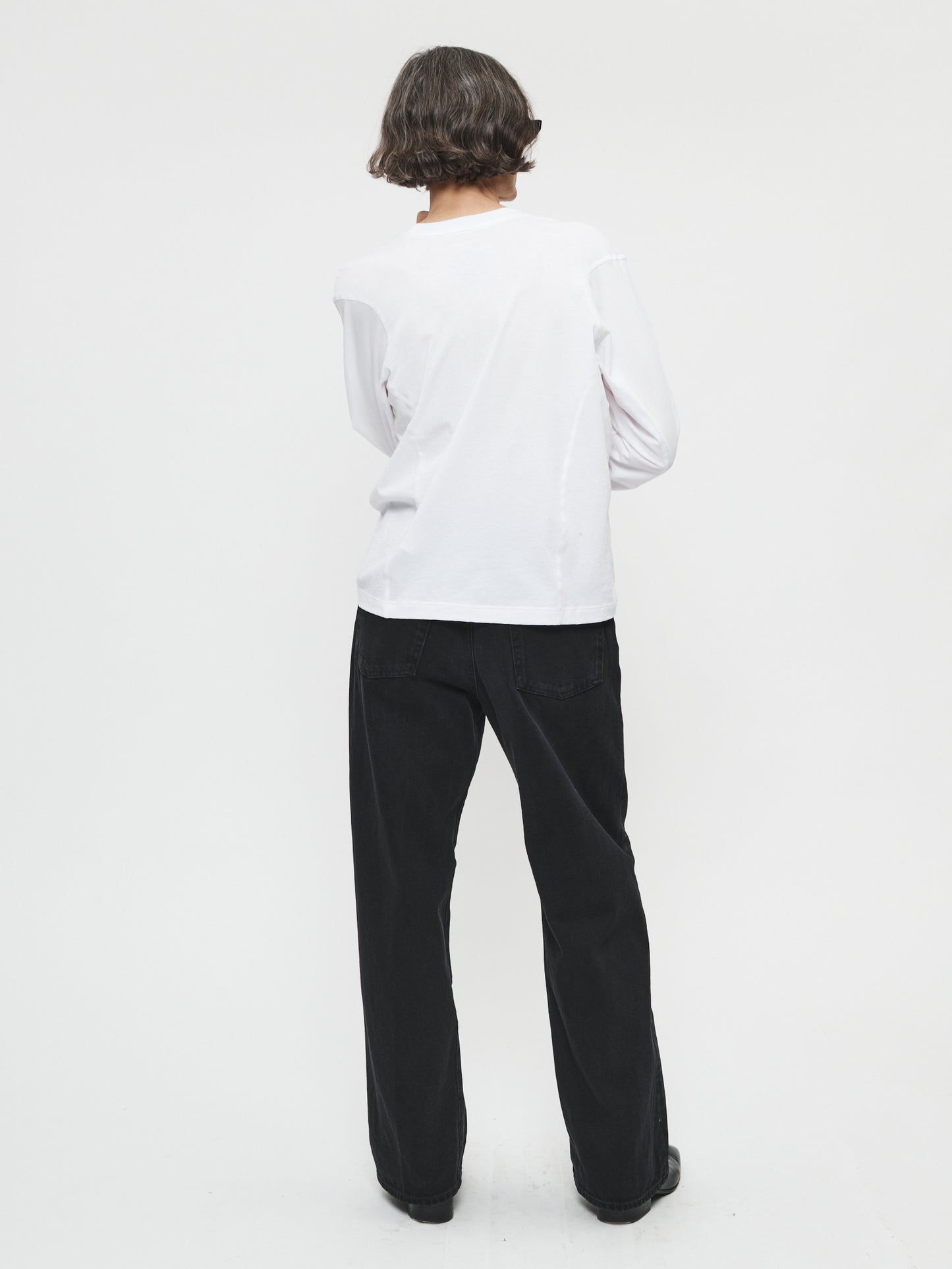 Coverstitch L/S T White