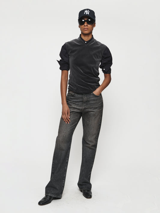 Twisted Velour Vest Mercury