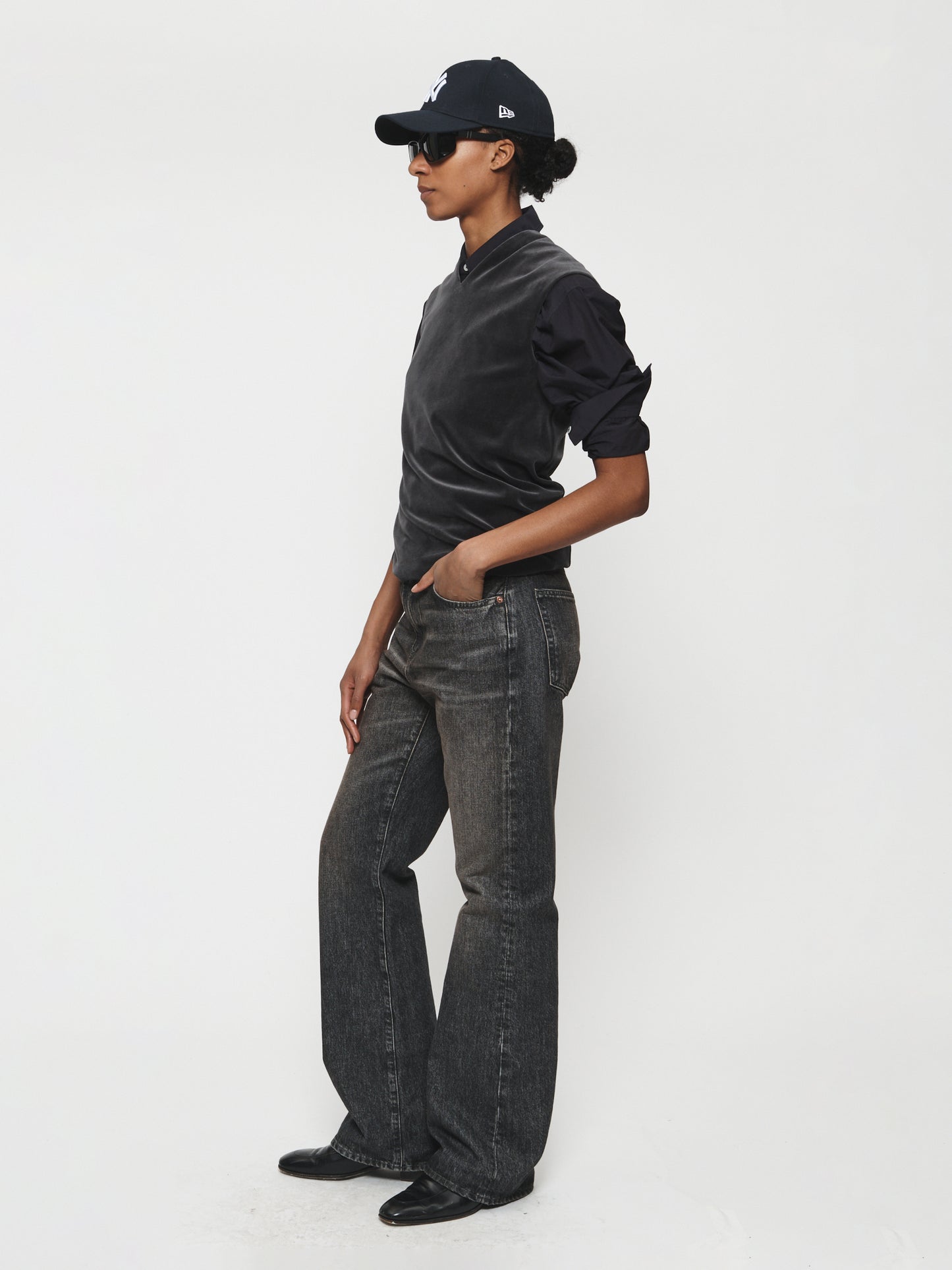Twisted Velour Vest Mercury