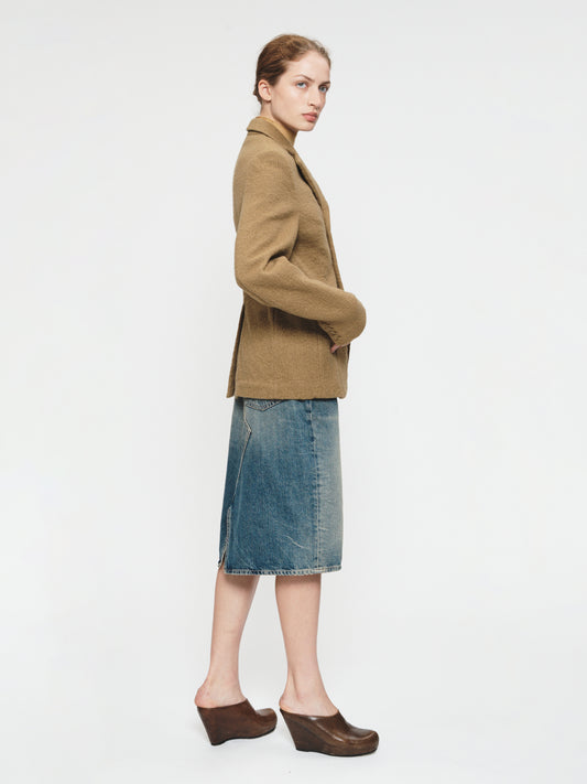 Boiled Pinstripe Blazer Hemp