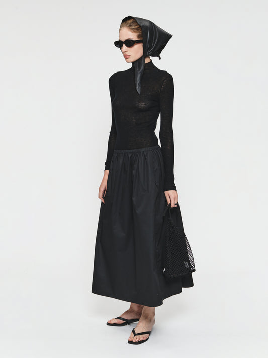 Gathered Skirt Black