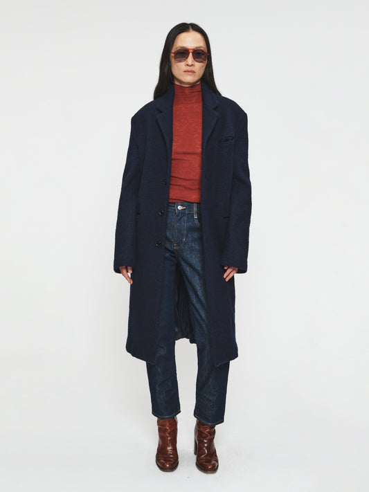 Boiled Pinstripe Coat Ink