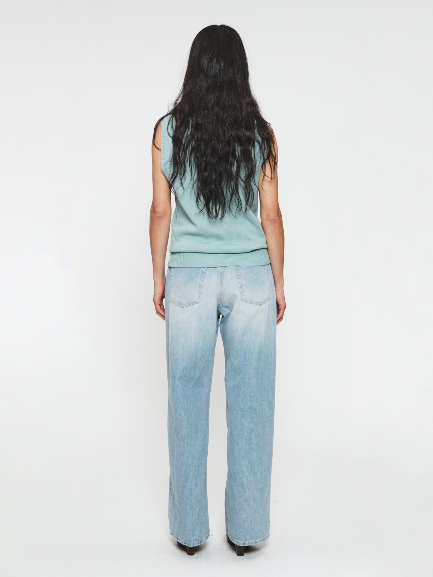Wide Jean Beach Blue