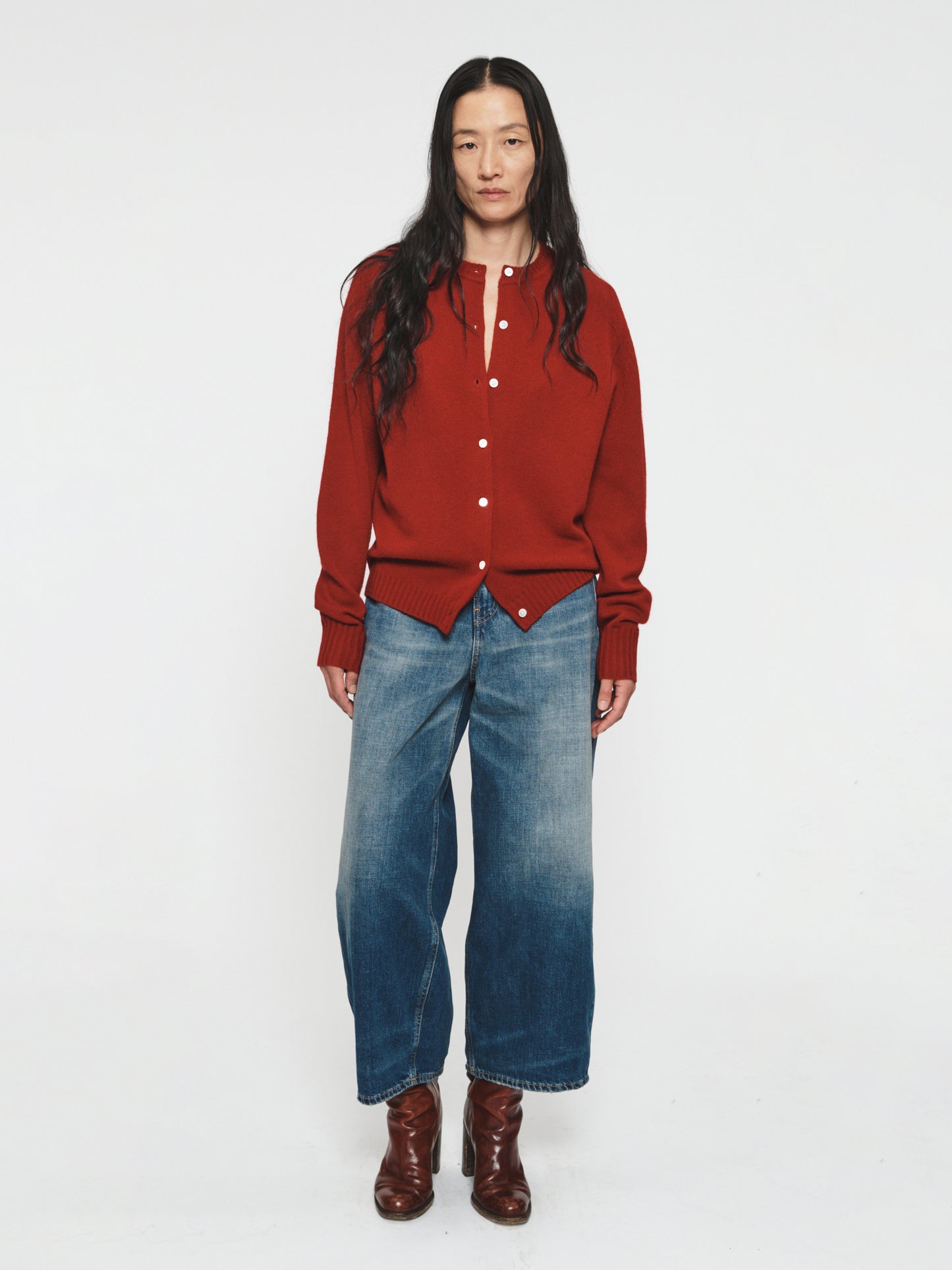 High Crew Cardigan Ruby