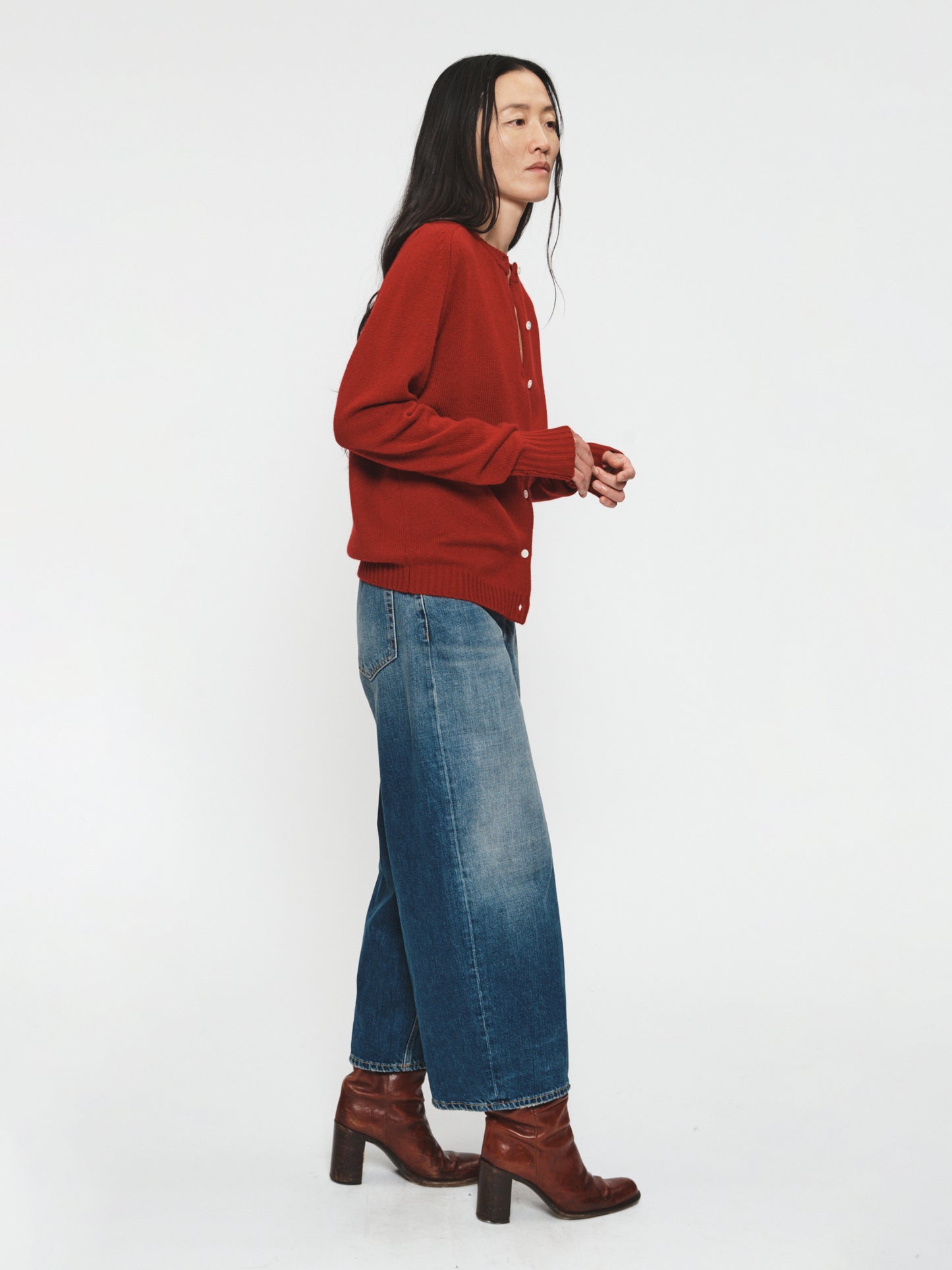 High Crew Cardigan Ruby