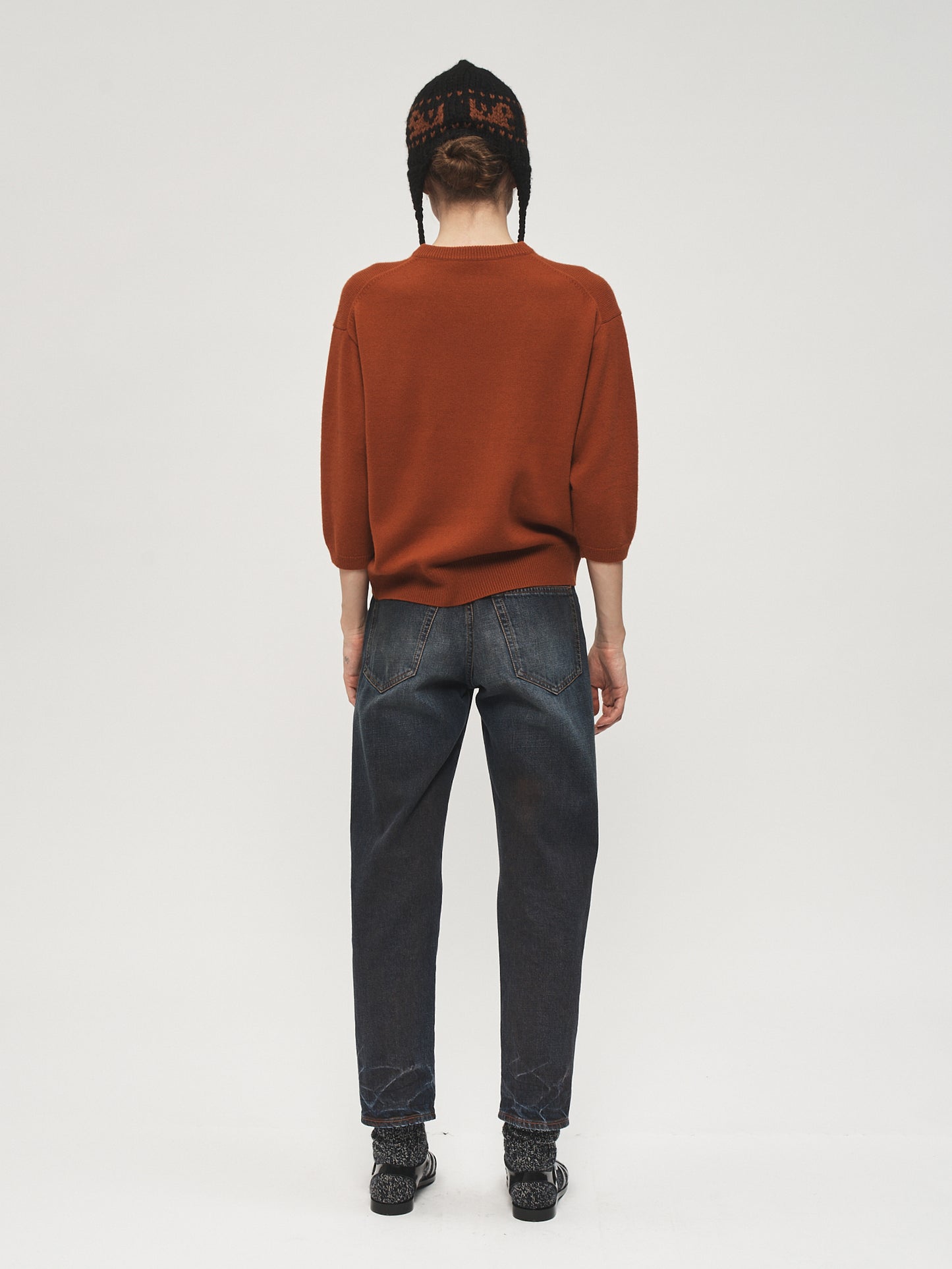 Elbow V Neck Red Rock