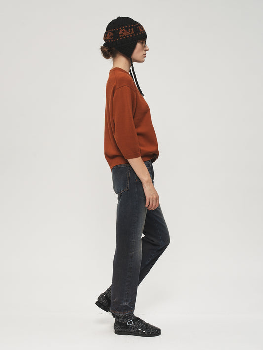 Elbow V Neck Red Rock