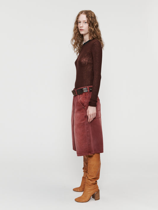 Double Knee Shorts Pomegranate