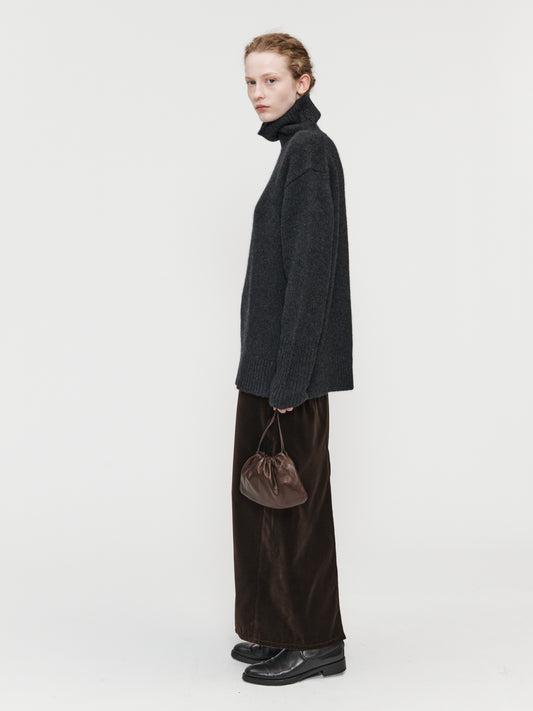 Velvet Long Skirt Mink