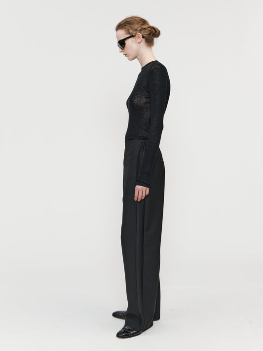 Relaxed Tuxedo Trouser Black
