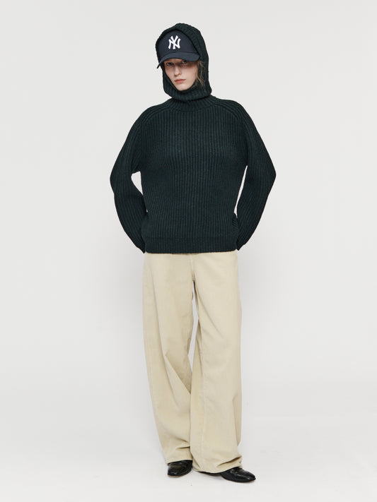 Snood Sweater Black Pine