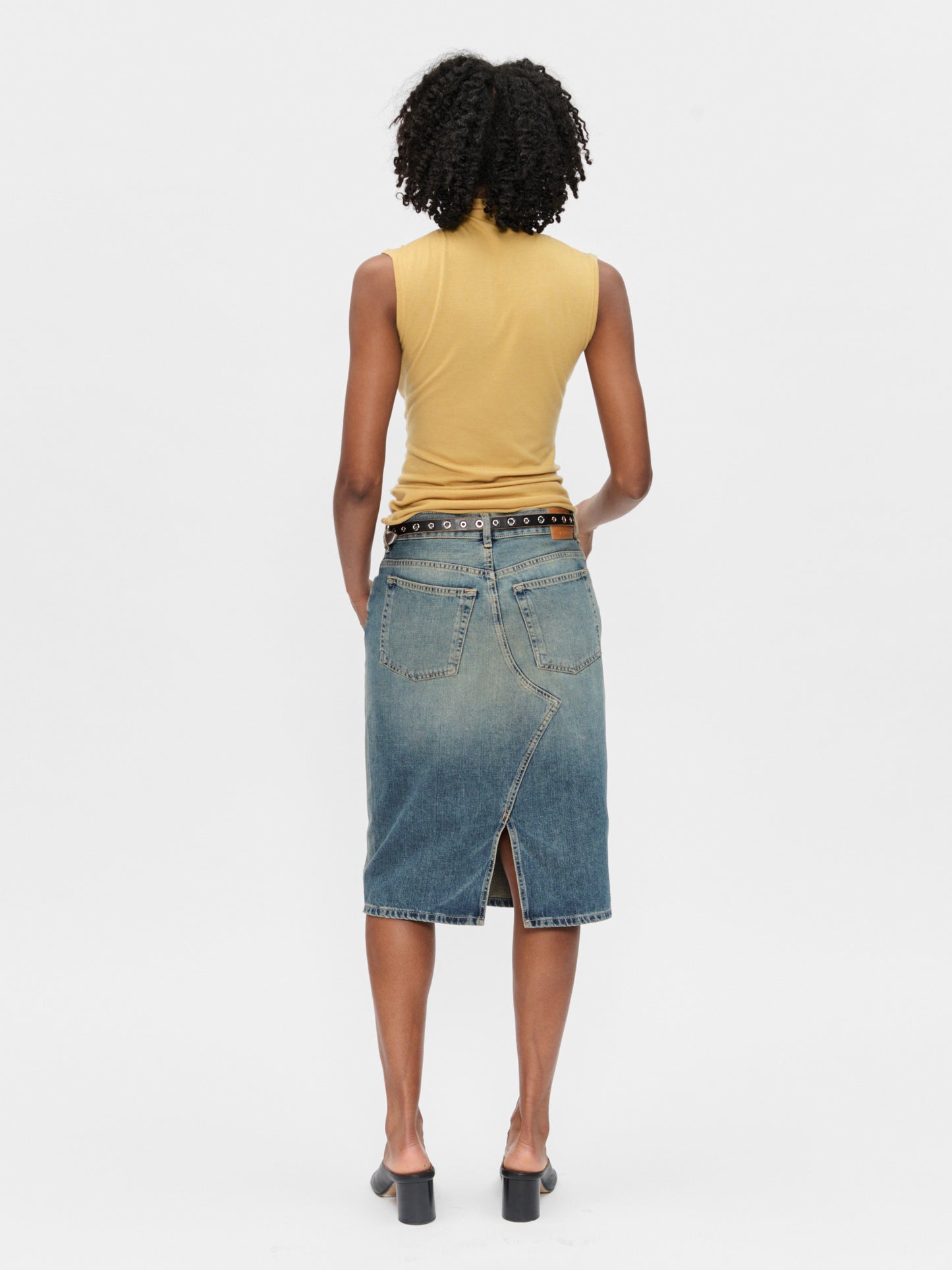Roll Neck Tank Maize