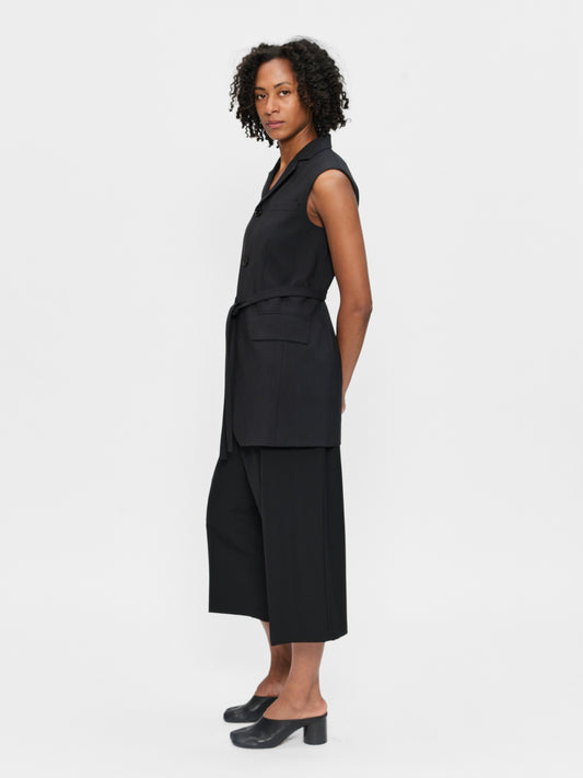 Sleeveless Blazer Charcoal