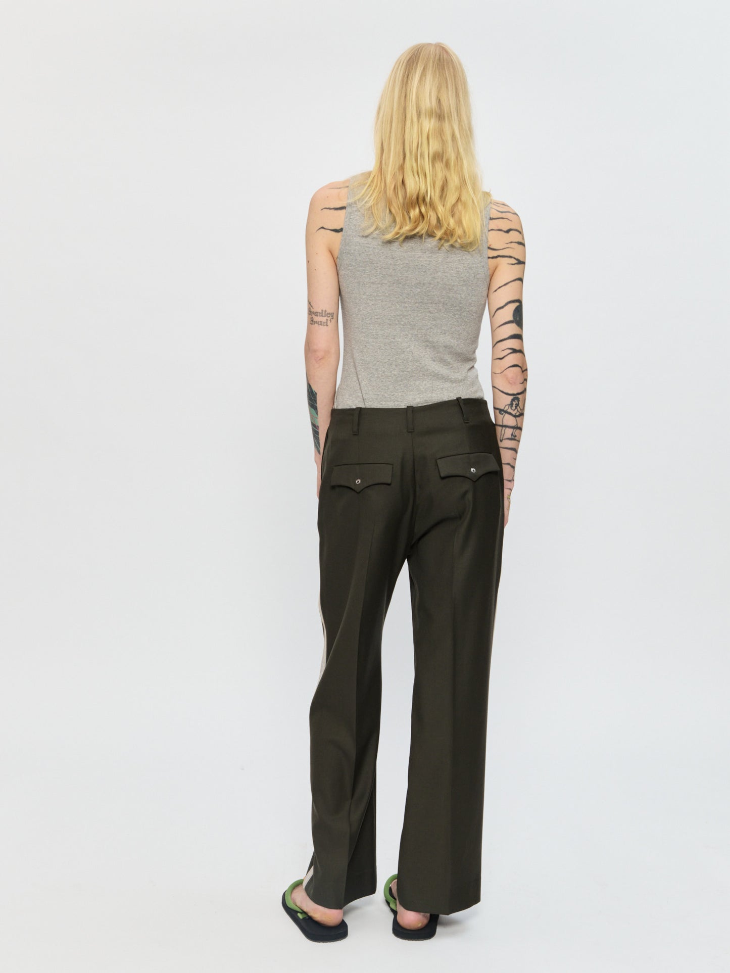 Square Neck Tank in Heather Grey