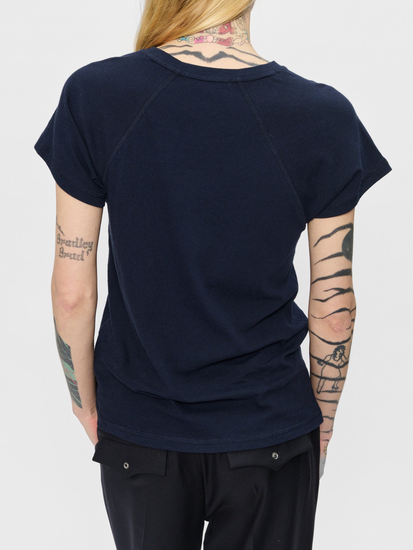 Raglan Slim Tee in Marine