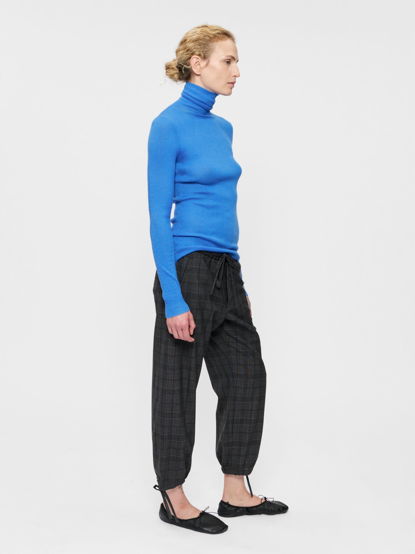 Ribbed Turtleneck Cornflower