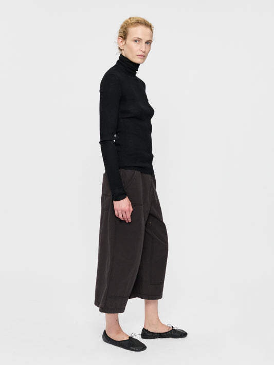 Ribbed Turtleneck Black