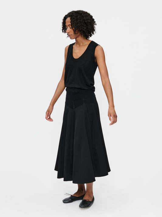 Scoop Neck Vest Black