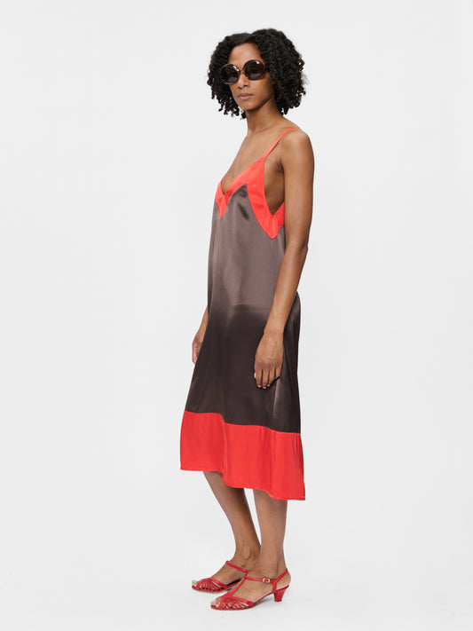 Framed Slip Dress Soil