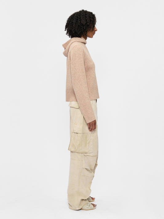 Knit Hoodie Bisque