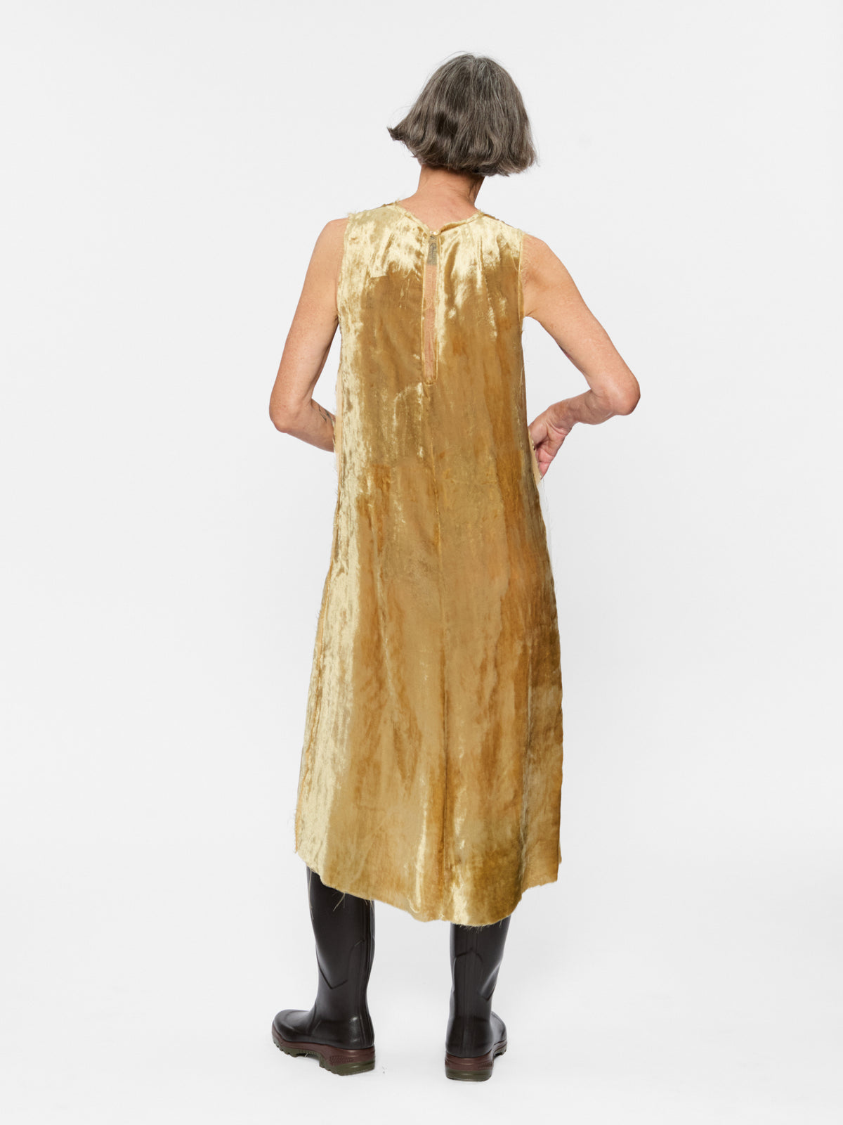 Selvedge Shift Dress Gold