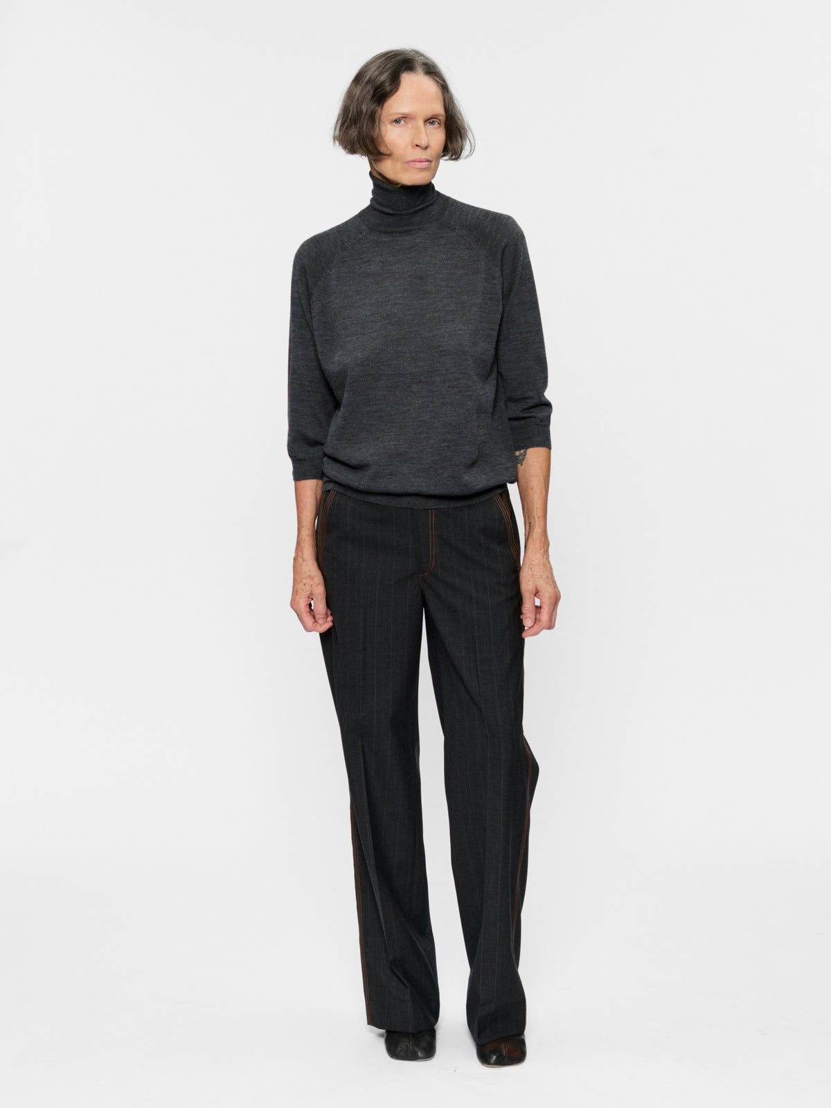 Triple Stitch Trouser Ebony Stripe