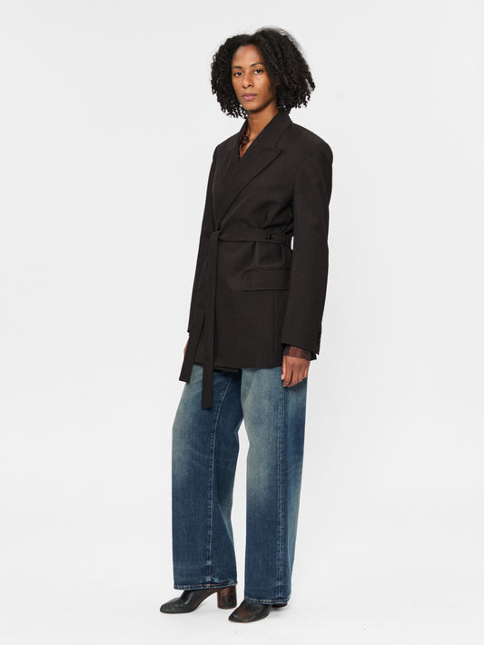 Tailored Robe Blazer Ebony