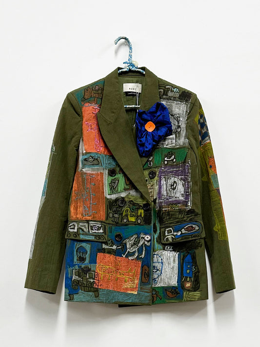 Isabel Gallegos Olive Short Suit