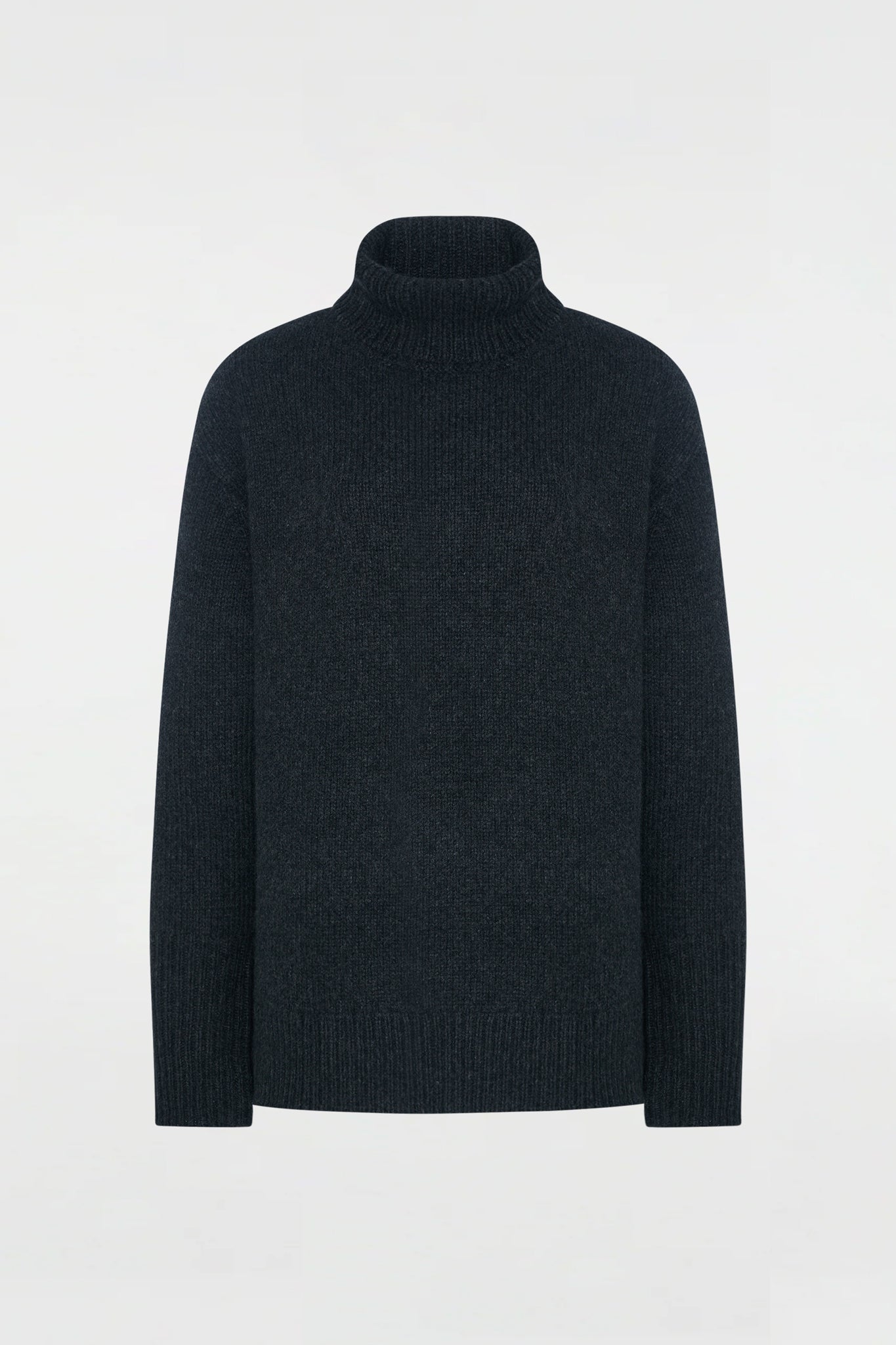 High Neck Long Sleeve Charcoal