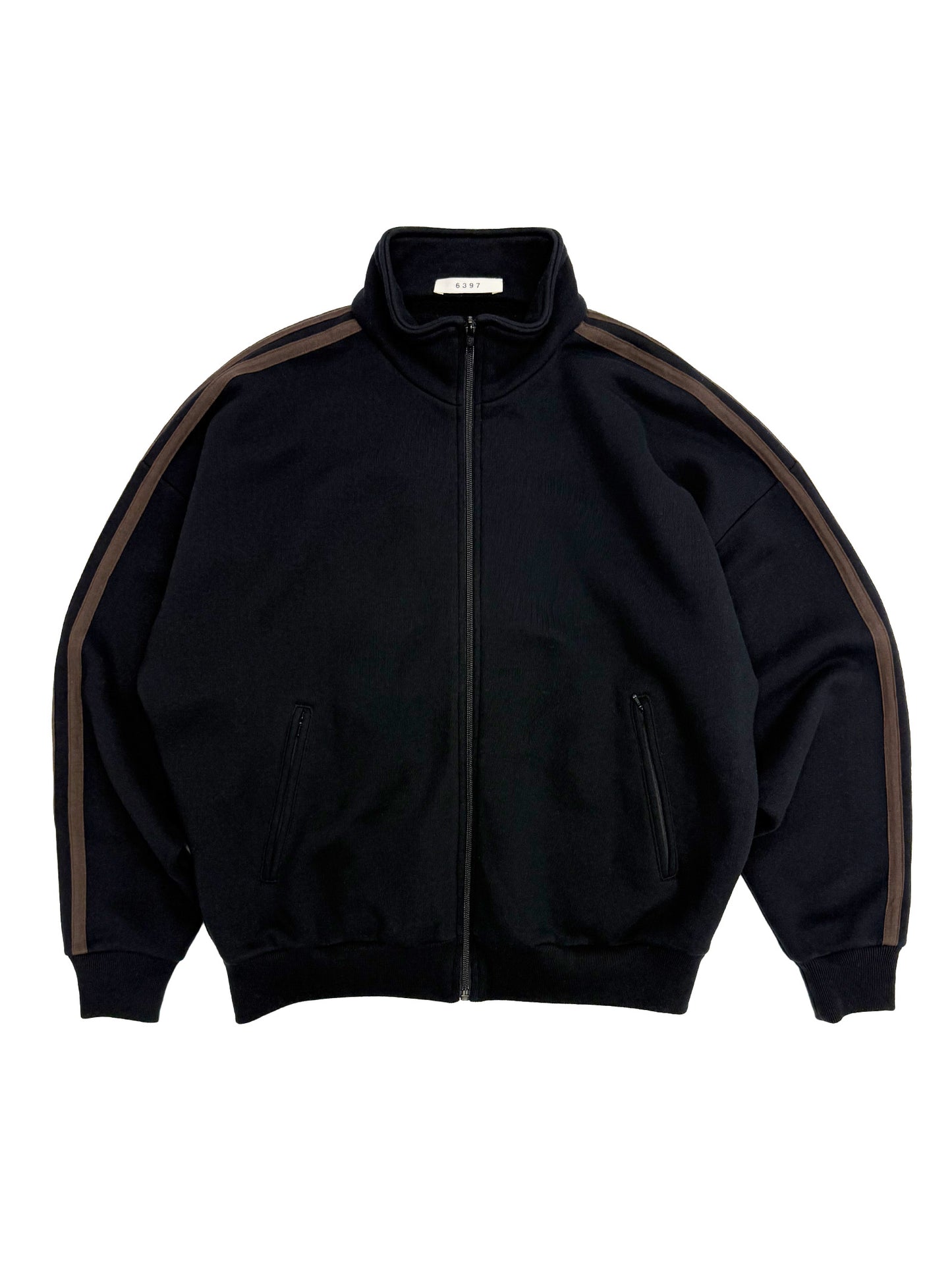 Fleecy Track Zip Up Black