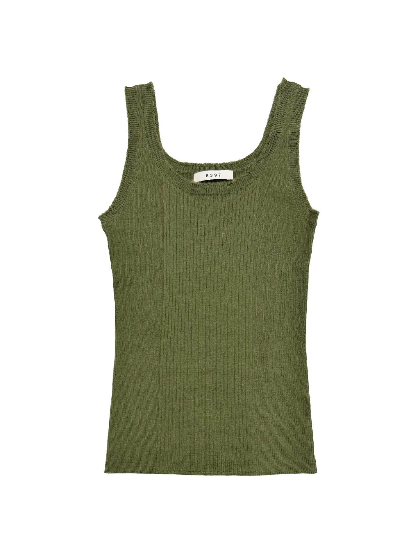 Variegated Rib Tank Army Green