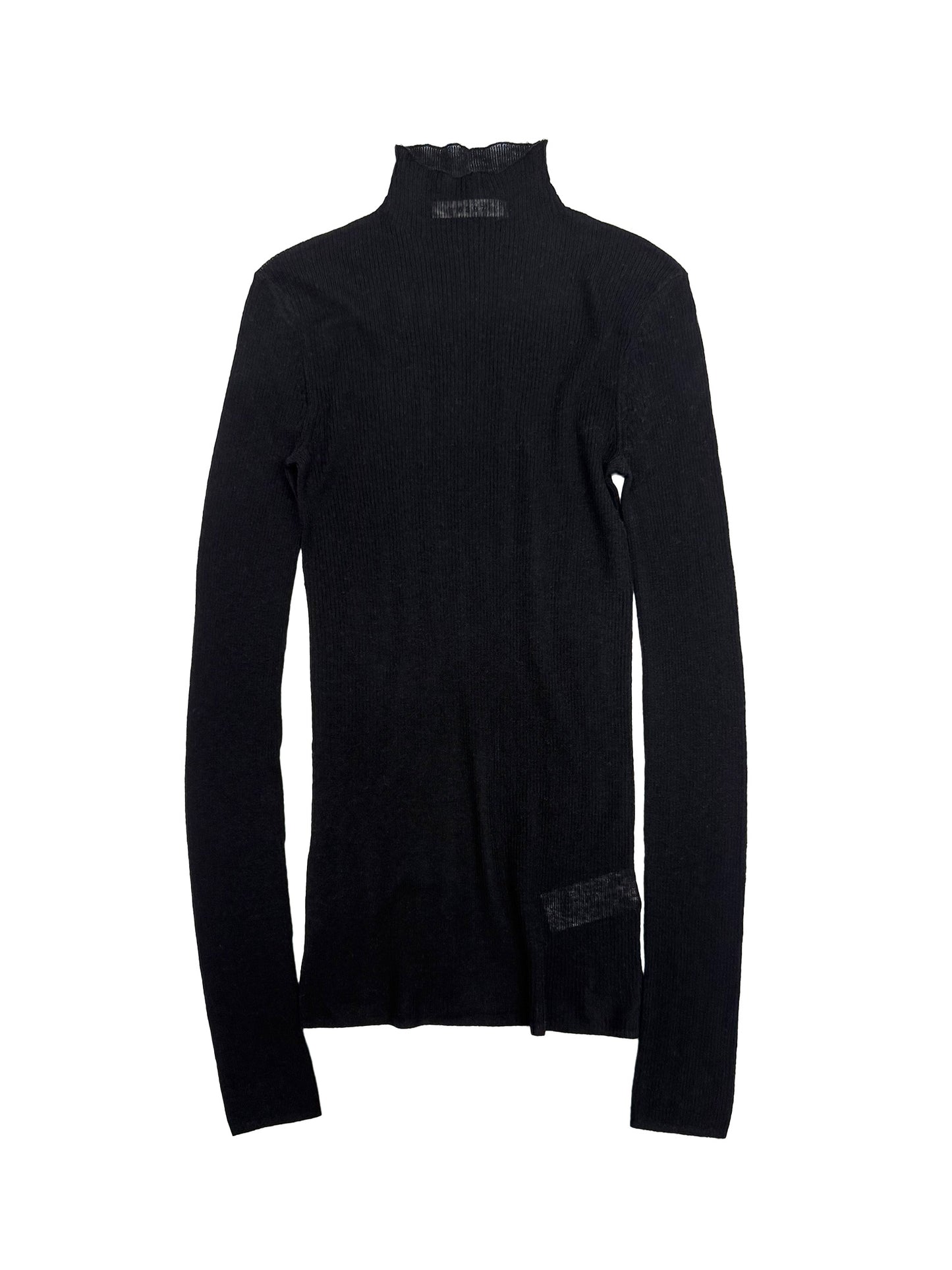 Rib Mock in Black