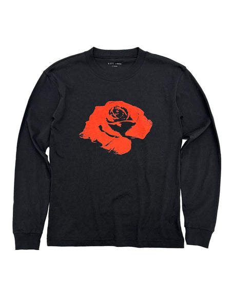 Rose Graphic L/S Boy T in Red/Black